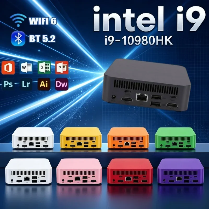 2026 New Arrival Micro Desktop PC Intel I9 10980HK 16GB RAM 2TB SSD Win11 4K WiFi6 Portable Mini PC For Leisure Entertainment