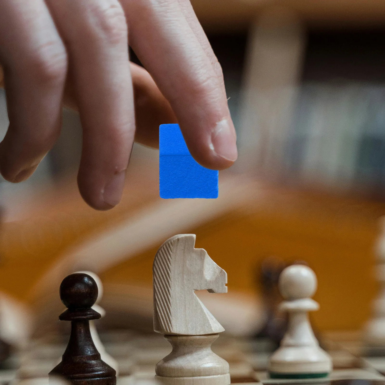 50 قطعة قطع الشطرنج الخشبية نسبة ممتازة سهلة الإمساك مثالية لتحفيز العقل في ألعاب قطع اللعبة رموز اللعبة #1