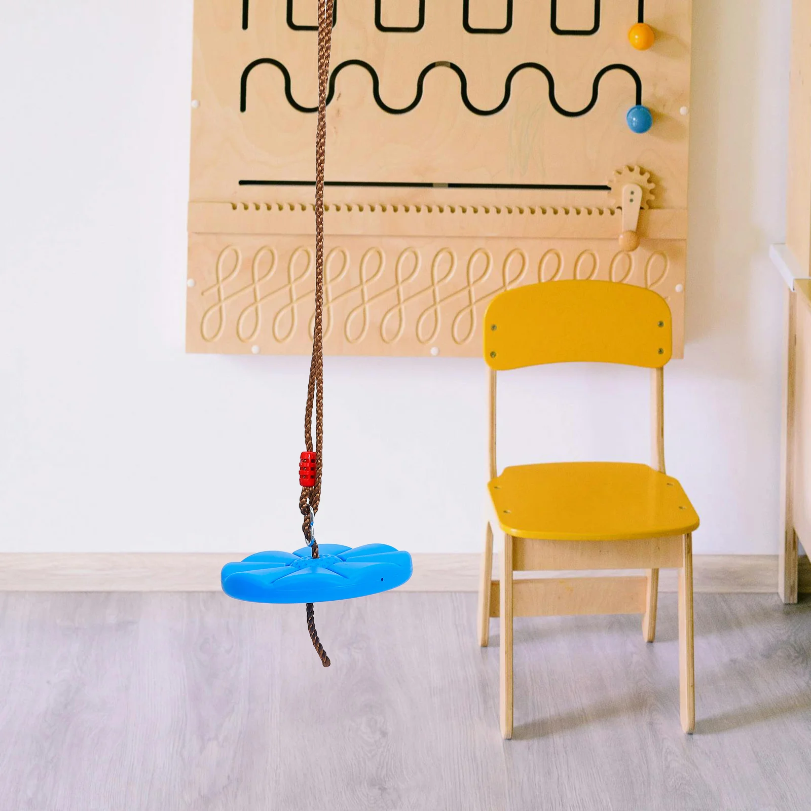 1 set Octagonal Petal Durable Pe Iron Material Easy Install Indoor Outdoor Garden Use Tree Disc Playground Plastic Swing For