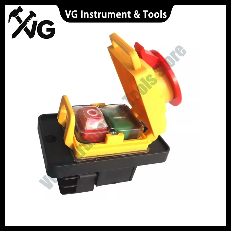 Новый 220 В 6-контактный кнопочный переключатель промышленный водонепроницаемый электромагнитный кнопочный переключатель для KJD22 для токарного станка настольная пила Новый 220 В 6-контактный кнопочный переключатель промышленный водонепроницаемый электромагнитный кнопочный переключатель для KJD22 для токарного станка настольная пила