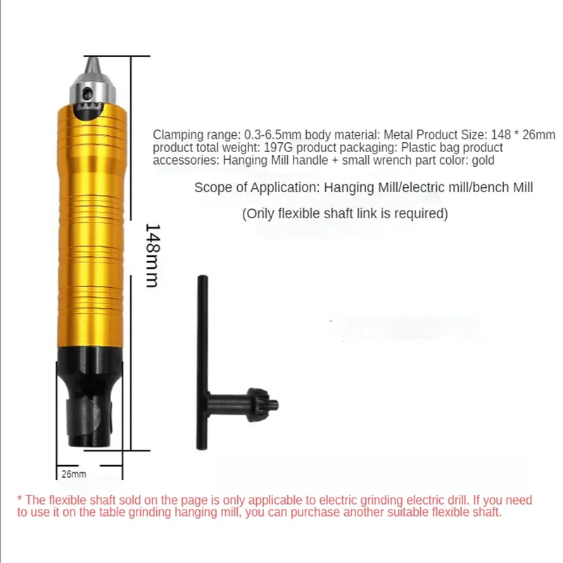 0.3-6Mm Quay Máy Xay Công Cụ Độ Cong Linh Hoạt Trục 0.3-6Mm Chuck Dụng Cụ Dremel Rotary