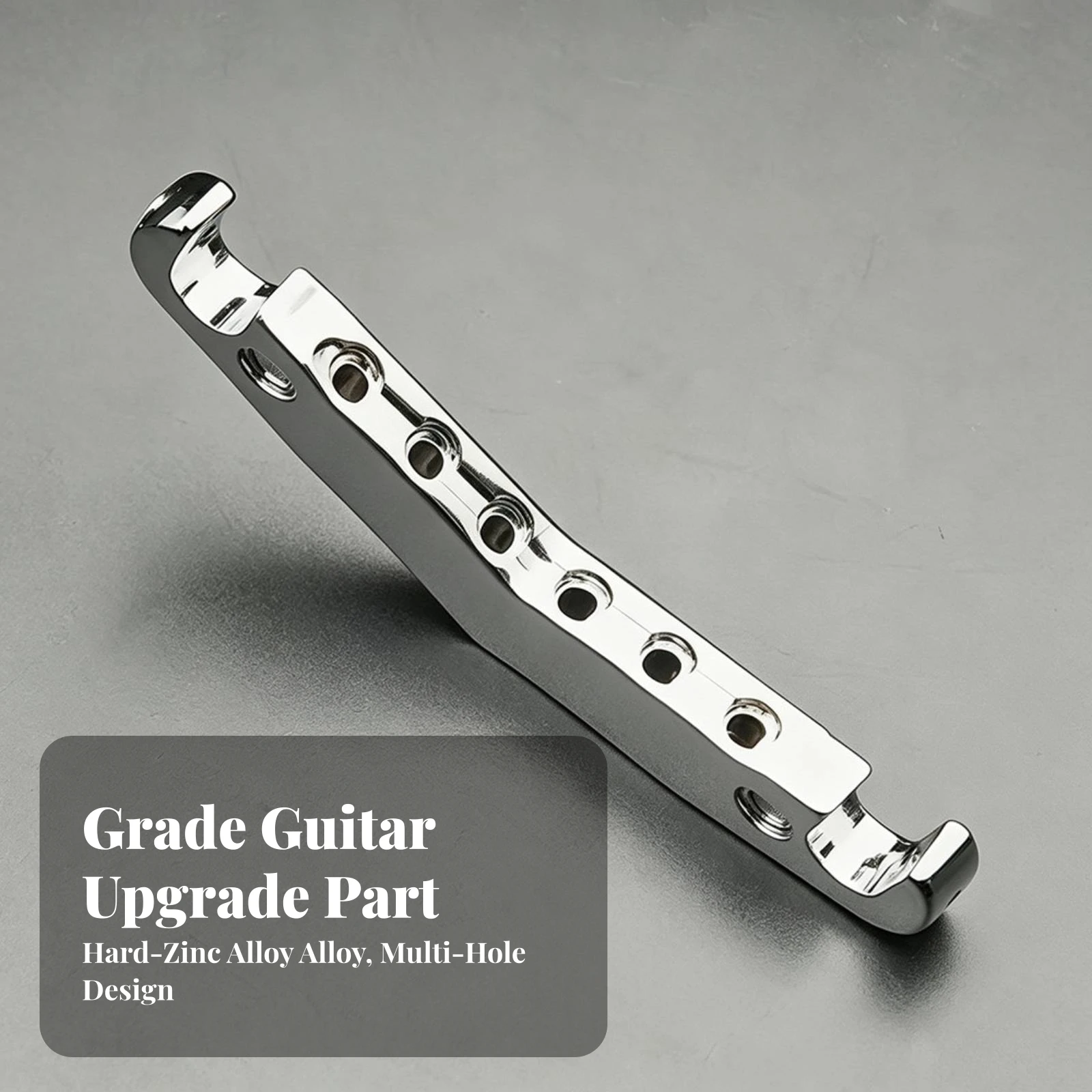 V-Shaped Electric Guitar Bridge Easy to Install Replacement Bridge with Mounting Posts Long-Lasting Sturdy