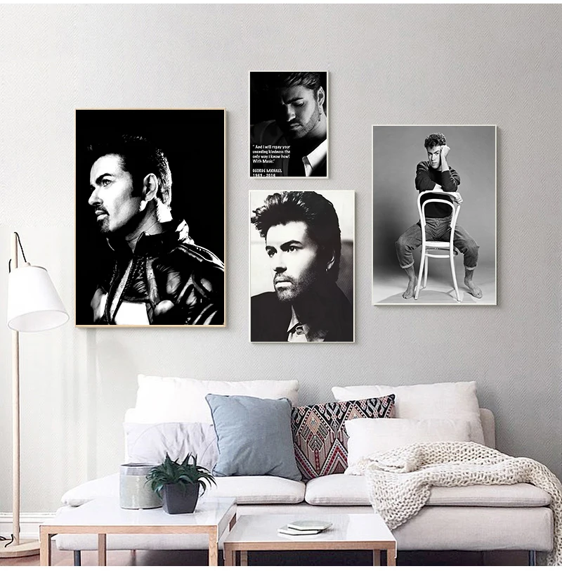 Star Friend Gift George Michael Poster Music Singer Prints Painting Art Canvas Wall Pictures for Living Room Home Decor