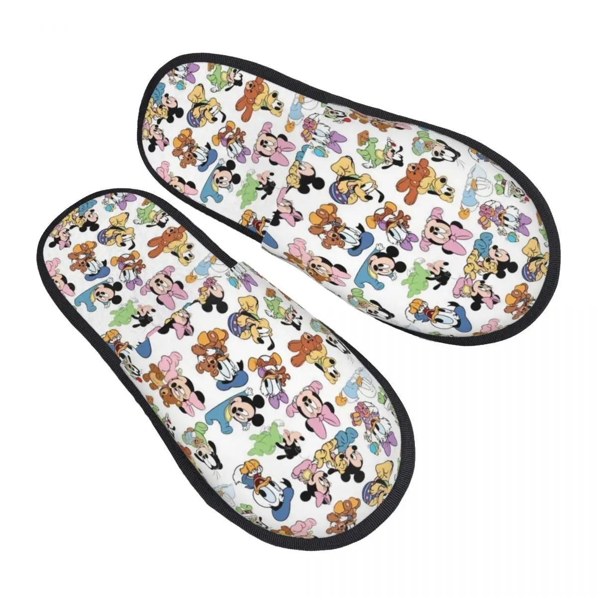 

Женские домашние тапочки с Микки Маусом и рисунком аниме, уютные теплые пушистые тапочки из пены с эффектом памяти, домашняя уличная обувь