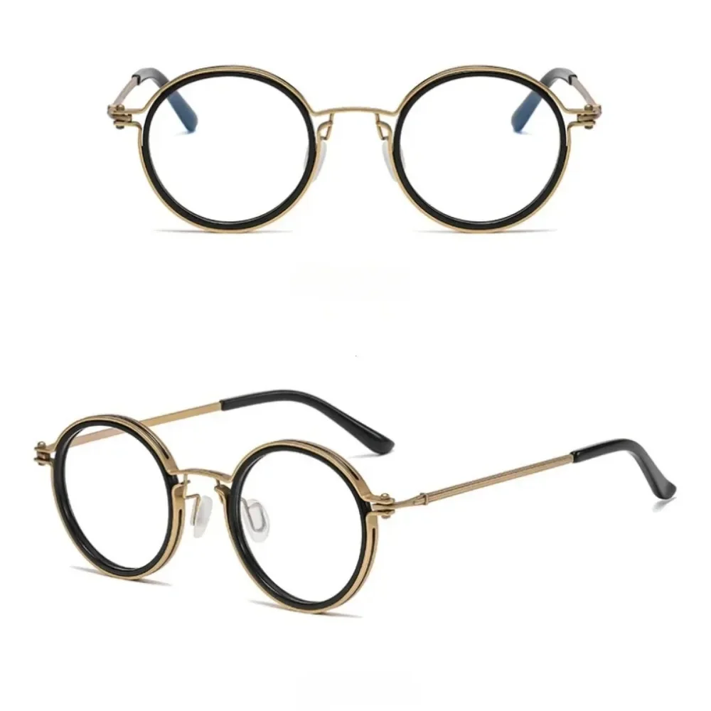 Vintage Round Metal Frame Anti Blue Light Blocking Glasses Women Men Fashion Optical Eyewear Reading Computer Eyeglasses