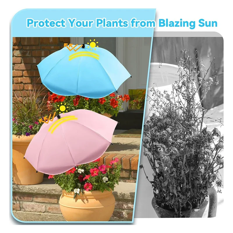 

A02M-Зонты для растений, садовый зонт высотой 40 дюймов для уличных растений, защита от солнца 23,6, чехол для больших теней, 2 шт.