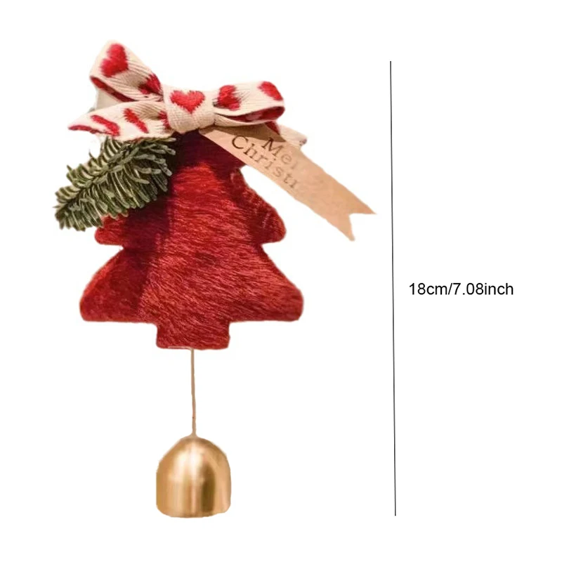 1 قطعة شجرة عيد الميلاد معلقة قلادة أحمر أبيض سنة جديدة سعيدة جرس الباب عيد ميلاد سعيد زخرفة ديكور الاطفال هدية إمدادات الحفلات
