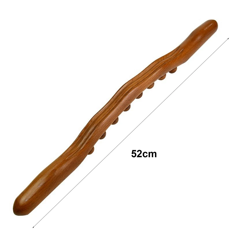 1 Pc 8 Beads Guasha Scraping Stick Handheld Massage Stick 52CM For Neck And Back Pain Stomach Body Shaping Anticellulite Leg