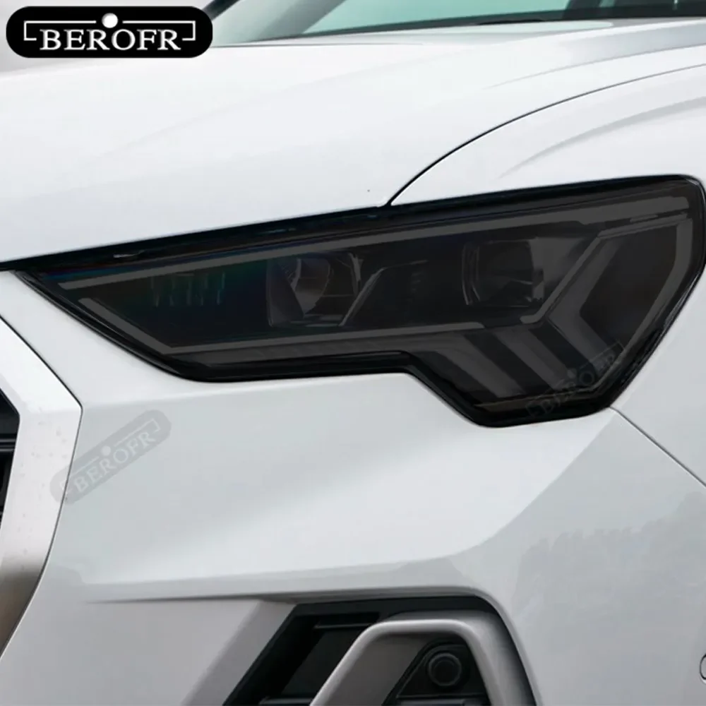 For Audi A3 8V S3 S4 B8 B9 A5 A6 S6 C8 A7 A8 RS4 TT TTS Q3 Q5 Q7 Q8 RSQ8 Smoked Black TPU Sticker Car Headlight Protective Film
