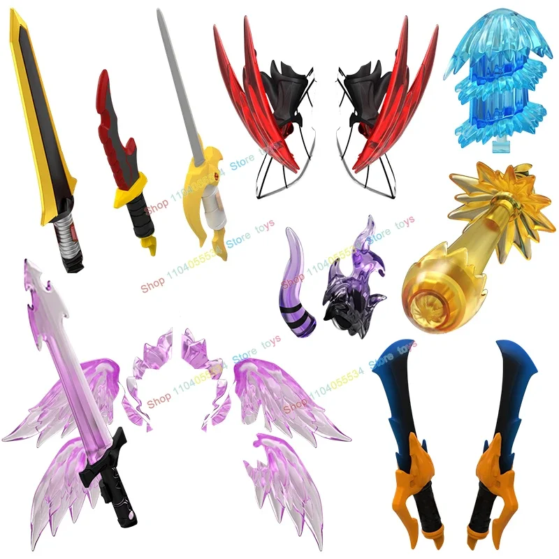 MOC animación Cheng Xiaoyu bloques de construcción cuchillo accesorios Anime figuras de acción líder modelos juguetes para niños regalos de cumpleaños