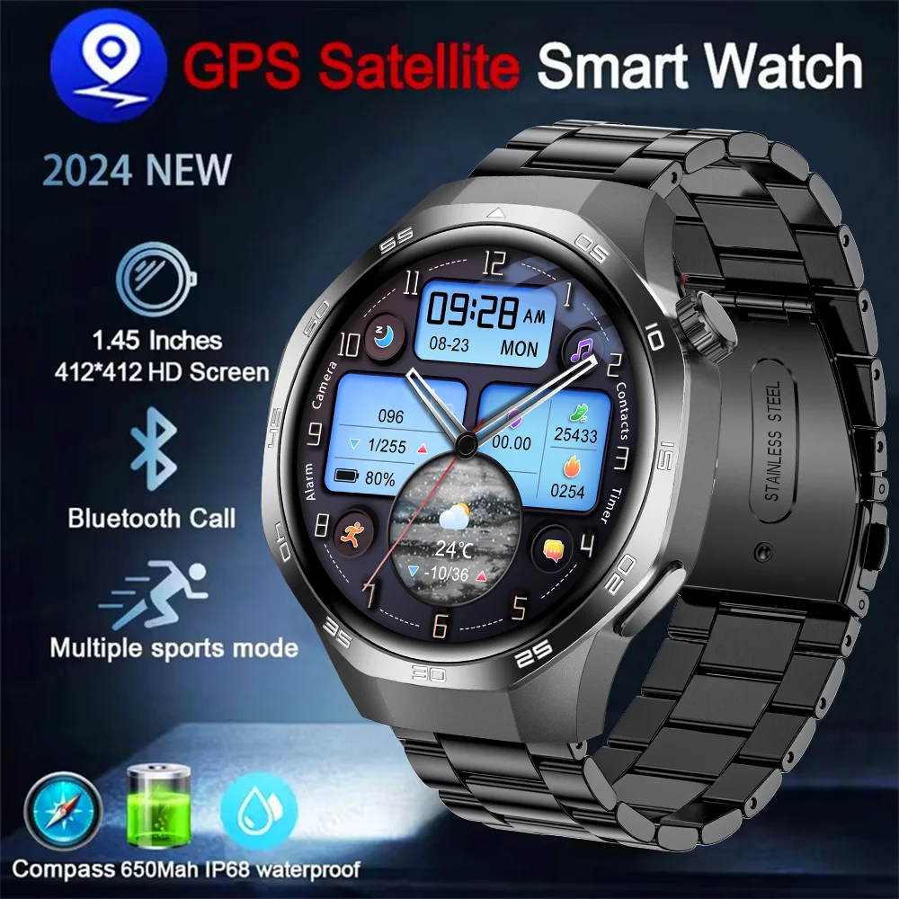 

New For Huawei Watch 5 Sport Smartwatch Men GPS Tracking Compass Altimeter IP68 Waterproof Bluetooth Talk NFC Outdoor Smartwatch