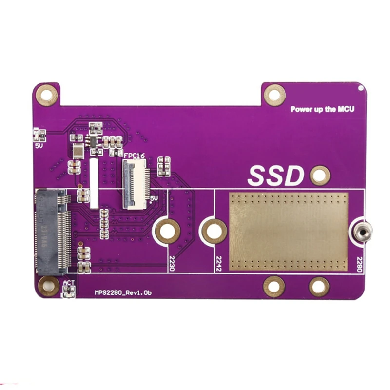 PCIE M.2 NVME 2280 2230 2242 Gen3 SSD HAT Placa de expansão + caixa + dissipador de calor SSD para Raspberry Pi 5