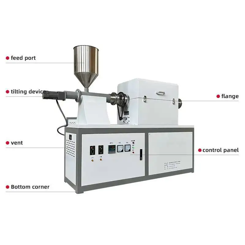 Vacuum Atmosphere With Inlet Funnel 1200 Degrees Rotary Tube Laboratory Furnace Vacuum Tube Atmosphere Furnace