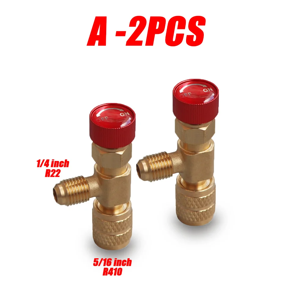 2/4/8PCS Flüssigkeit Sicherheitsventil R410A R22 Klimaanlage Kältemittel Werkzeug 1/4 "Sicherheitsadapter Klimaanlage Reparatur