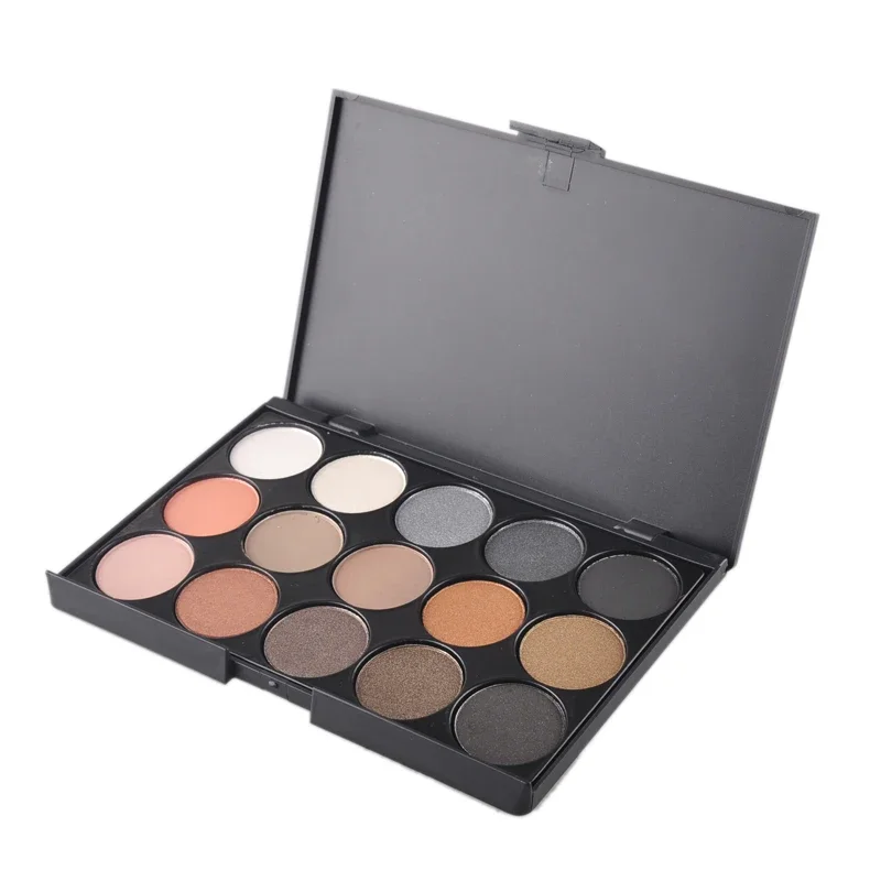 Eyeshadow Makeup Palette, Gothic Neutral Matte Shimmer 15 Colour Eyeshadow Palette, Highly Pigmented Waterproof Compact