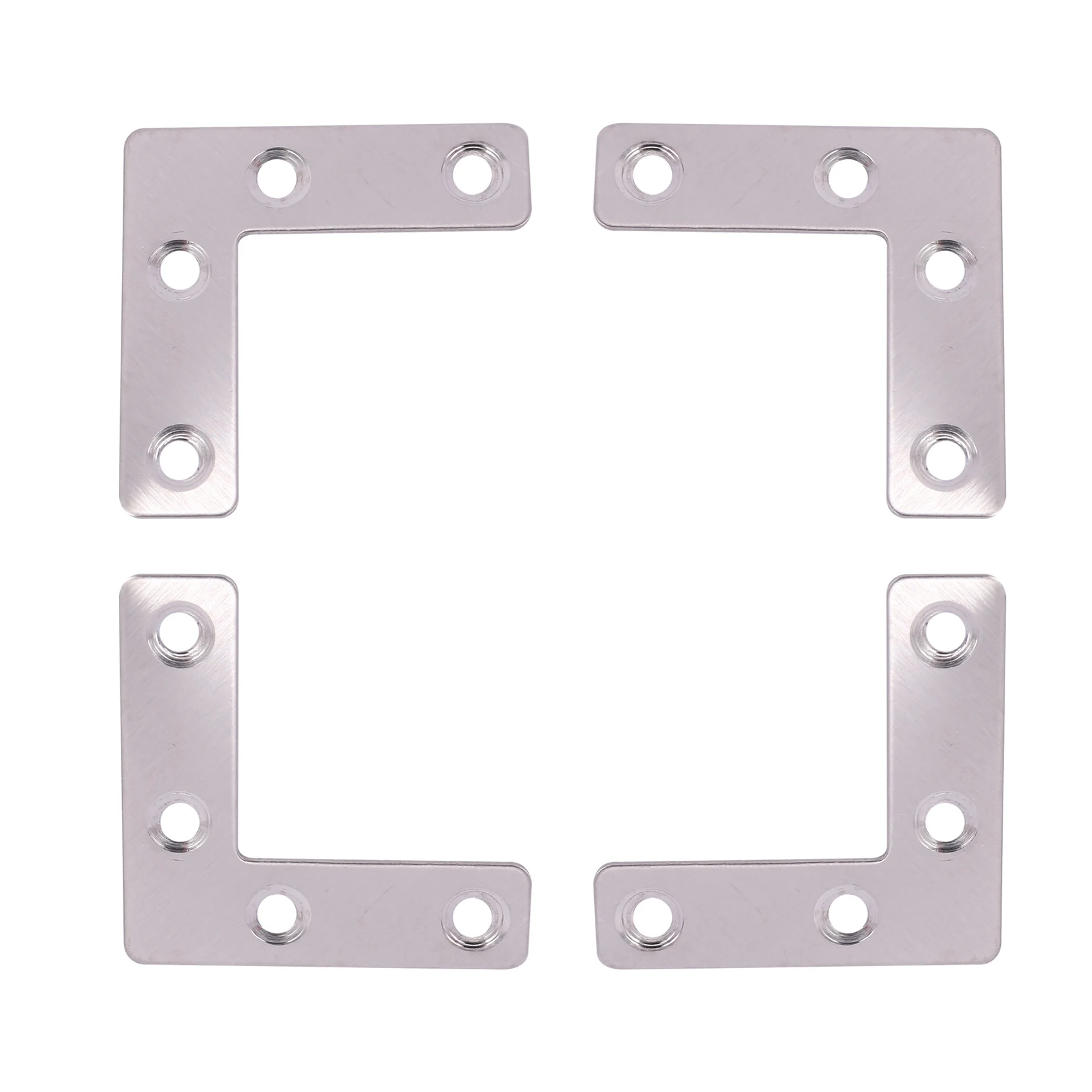 50mmx50mmx1mm L Shaped Flat Fixing Mending Repair Plates Brackets 30pcs