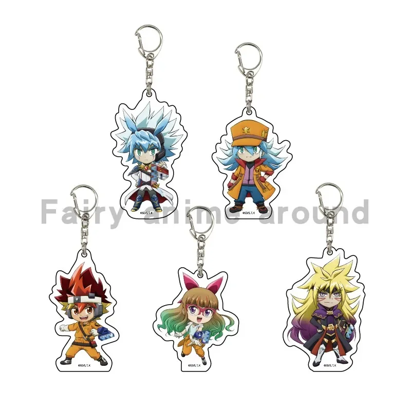 Game Yu-Gi-Oh! GO RUSH! Keychain Doll Anime YuGiOh Oudou Yuuhi Yuamu Zwijo Yudias Velgear Acrylic Keyring Pendant for Gift