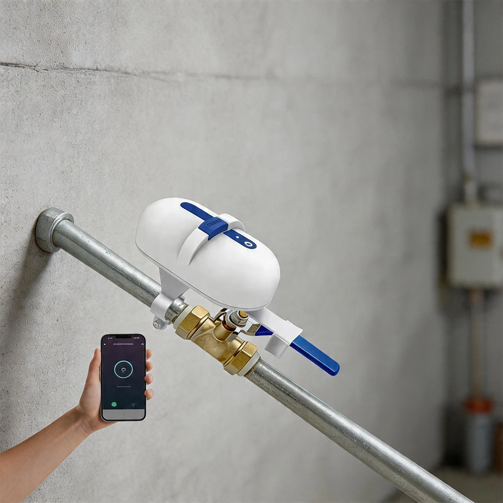 Programmable Smart Valve Controller for Water and Gas Valves Voice Control Timed On Off for 1.27cm to 2.54cm Pipes