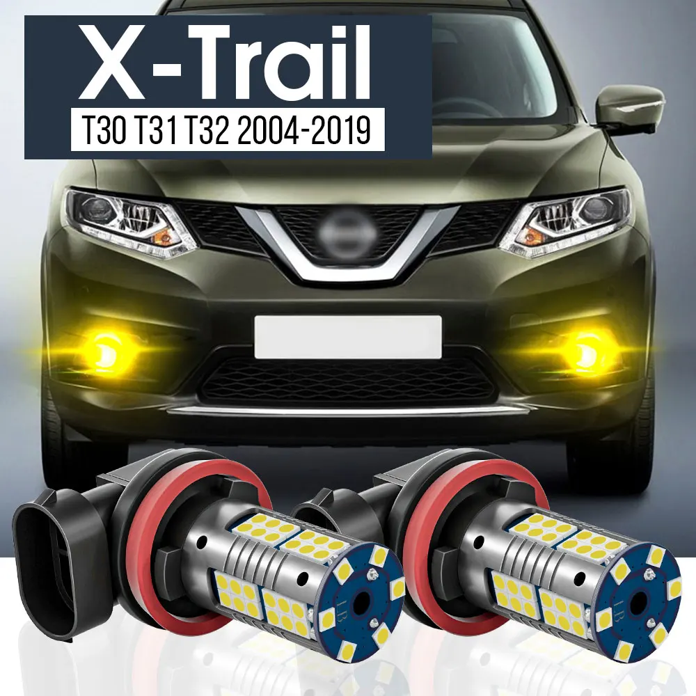 

2pcs LED Fog Light Lamp Blub Canbus Accessories For Nissan X-Trail X Trail T30 T31 T32 2004-2019 2008 2012 2013 2014 2015 2016