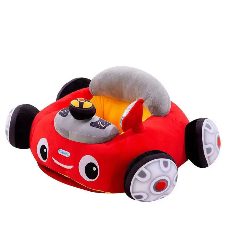 New Cartoon Car Children's Sofa Baby Safety Learning Seat Anti-fall Sofa Plush Toy Chair for Baby  Sofa for Kids