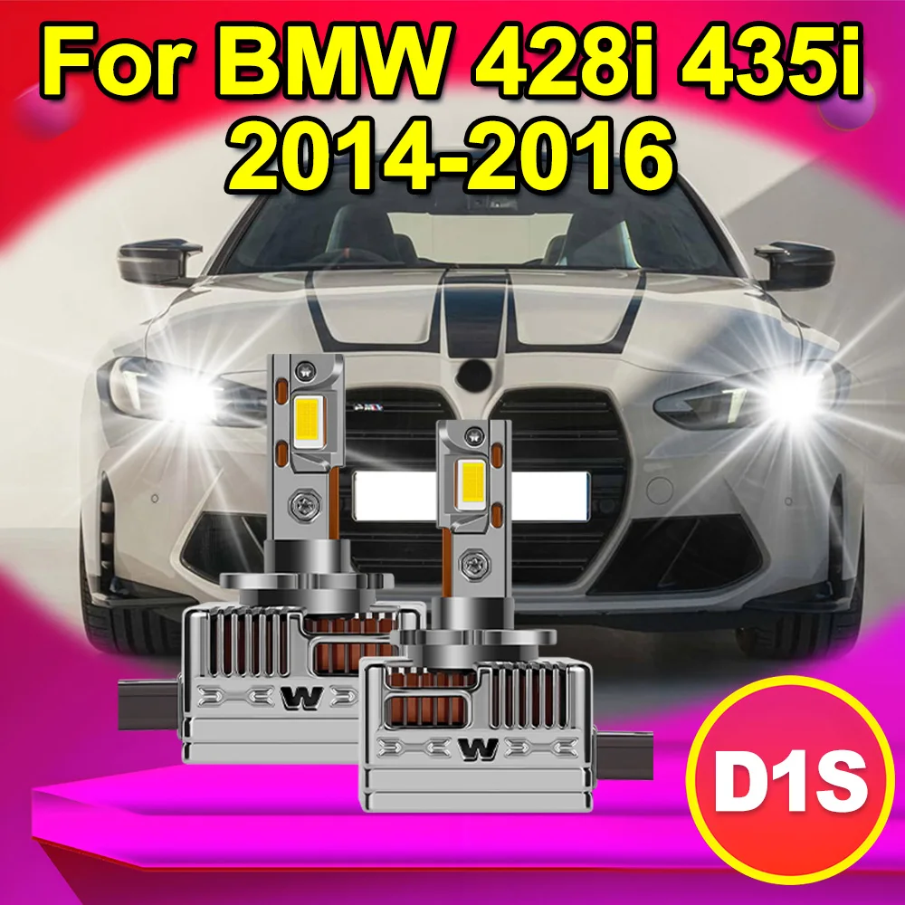 

For BMW 428i 435i 2014-2016 2x D1S High Low Beam LED Headlight Bulbs HID Replacement Bulbs Plug&Play
