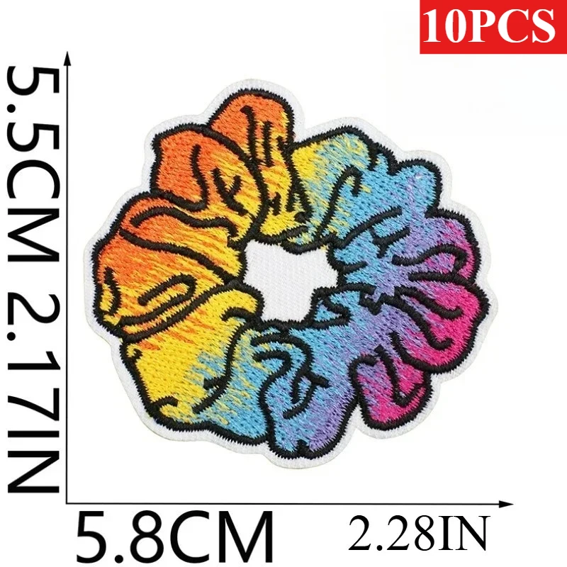 10PCS Wholesale Rainbow Pride Embroidered Patches LGBTQ Iron on Sew on Applique for Clothes Backpack Hat DIY Craft Accessories