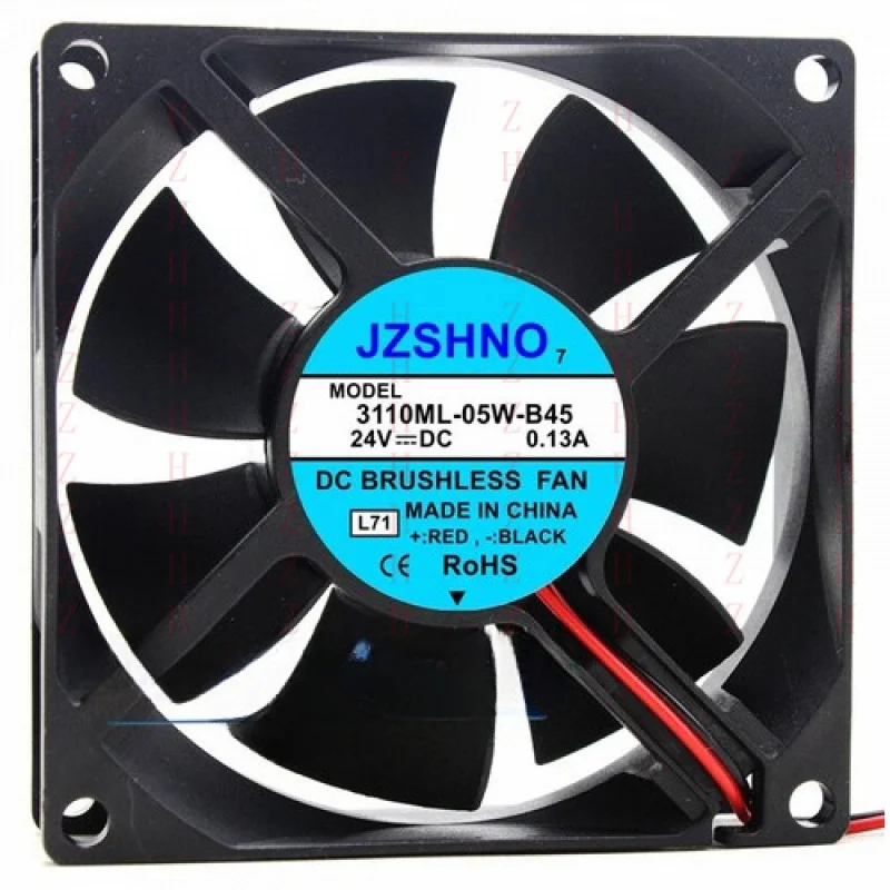 

XXZ для JZSHNO 3110ML-05W-B45 24V0.13A 8025 8 см 2-проводной охлаждающий вентилятор для корпуса инвертора