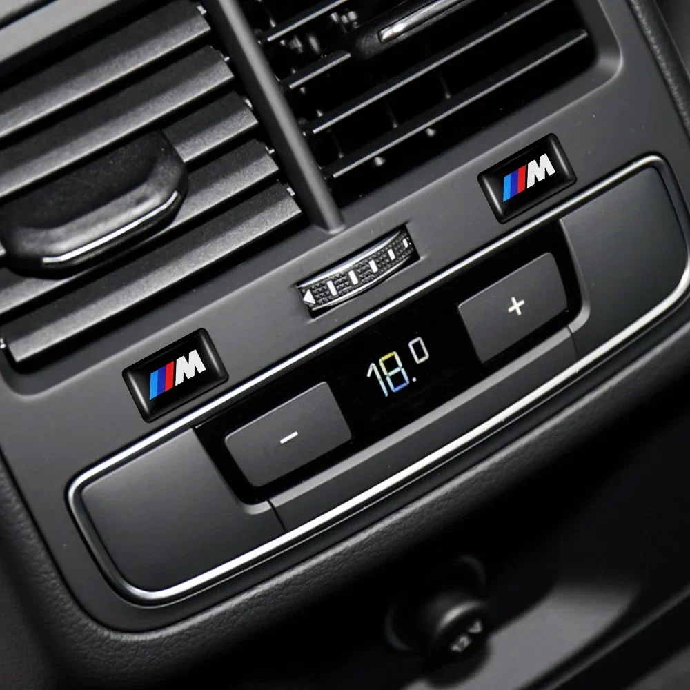 5/10pcs 3D Car Styling Stickers Steering Wheel Audio Dashboard Modification Accessories For Bmw M1 M E46 E90 E60 F07 F10 F30