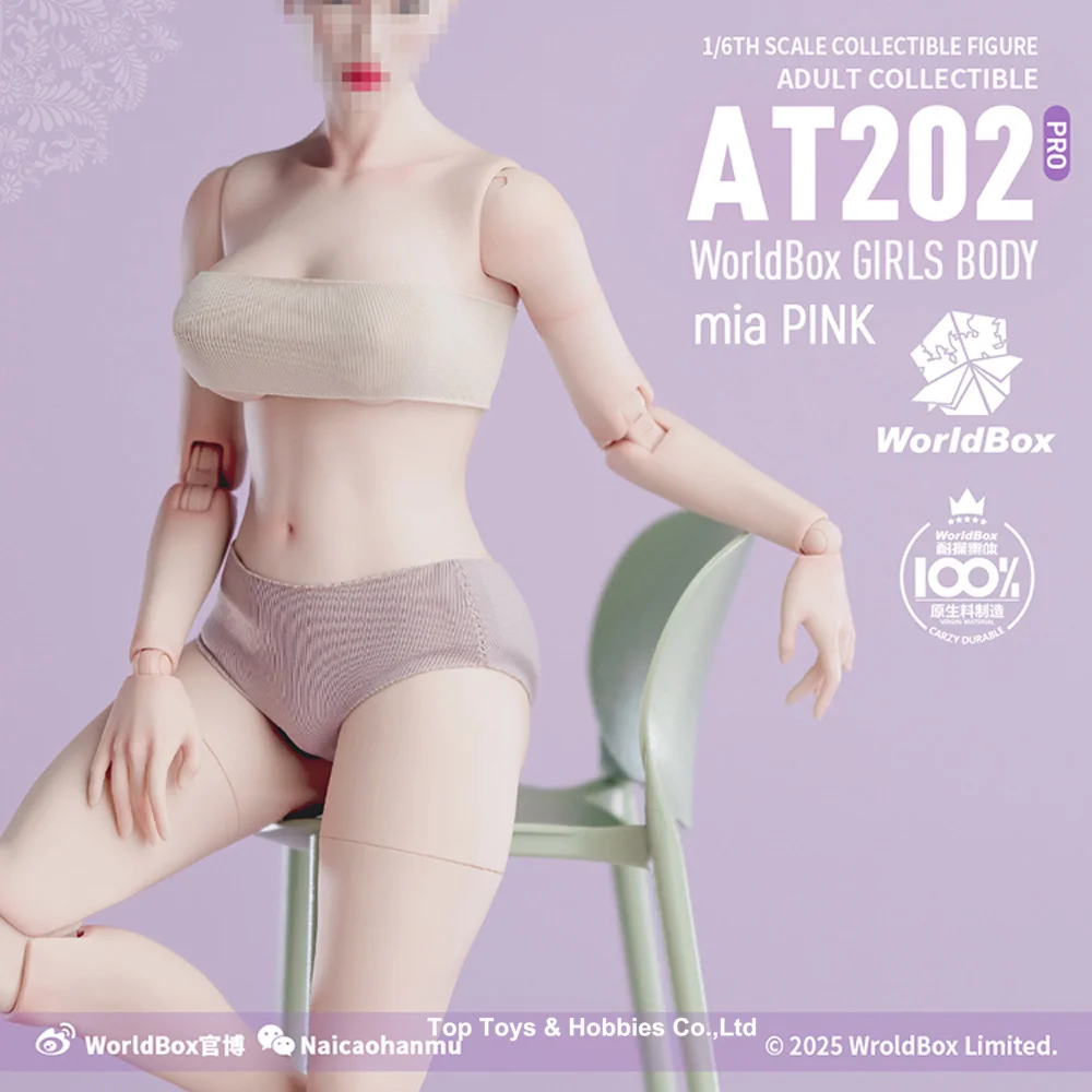 

Worldbox AT202pro 1/6 Girls Flexible Joint Body Tall Figure E Cup Fat Leg 12'' Female Soldier Action Figure Body Upgraded Ver