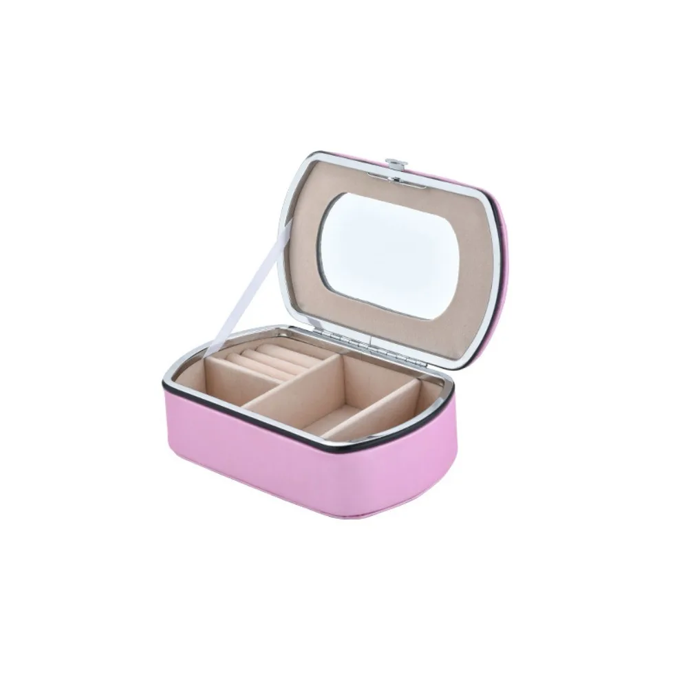 

Модная коробка для хранения ювелирных изделий из искусственной кожи, пылезащитный органайзер для ожерелий, браслетов, серег и колец для женщин