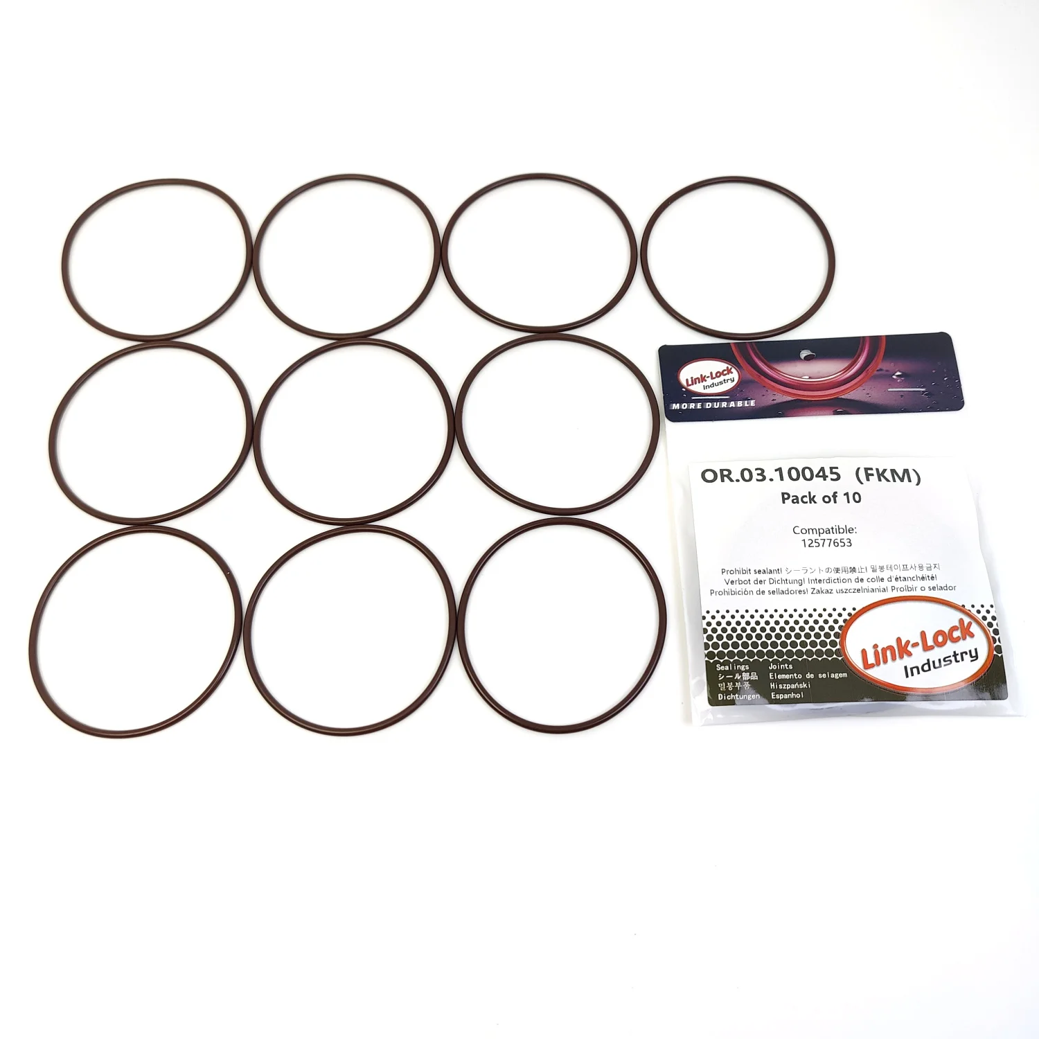 

Комплект уплотнительных колец FKM Viton (10 шт.) OR.03.10045 для масляного фильтра 12577653 для Buick LFX LLT LY7, Cadillac LAU LFX LY7 LF1 LLT LFW