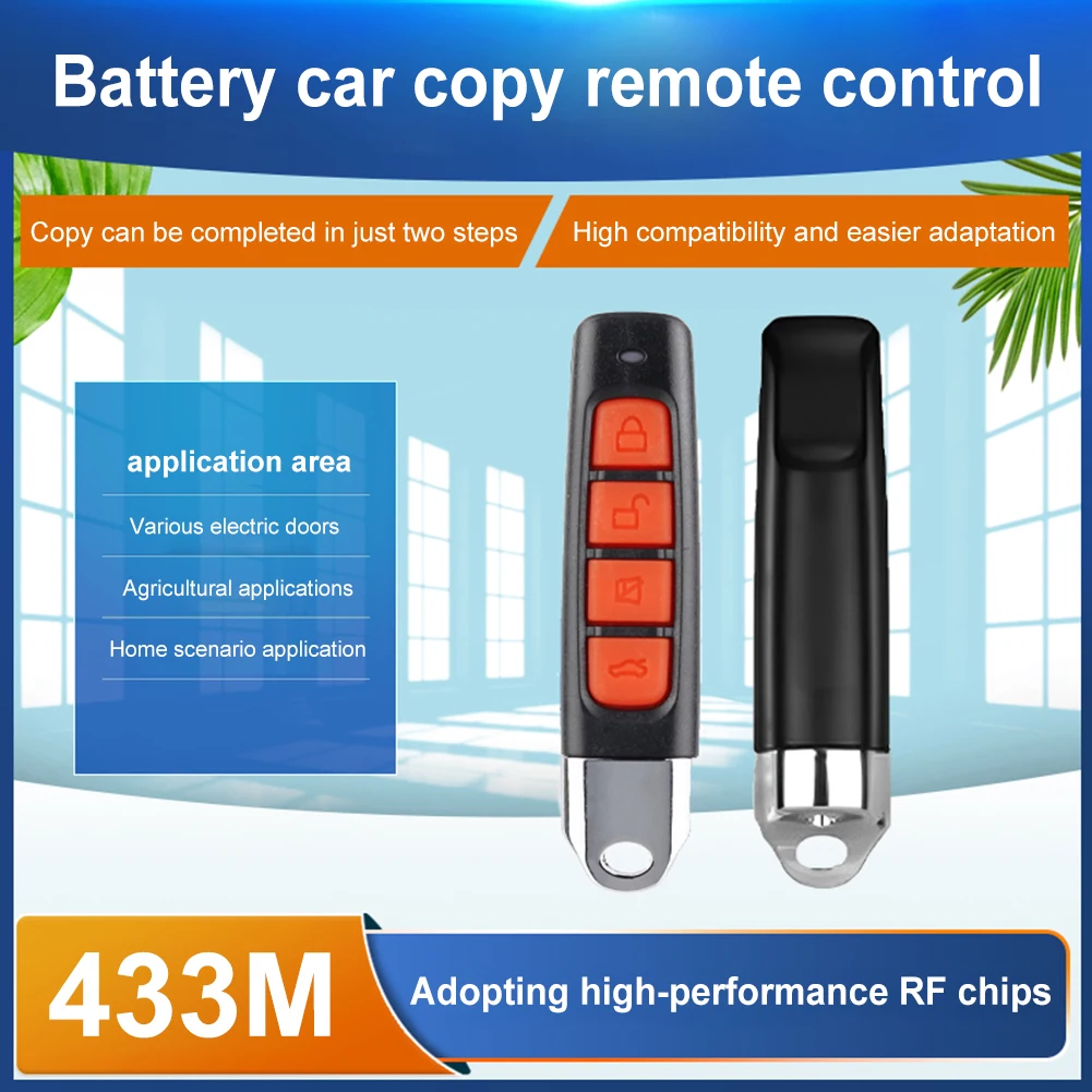 433MHz Copy Remote Controller Plastic 4 Keys Cloning Remote Control Multifunctional Copy Duplicator for Garage Gate