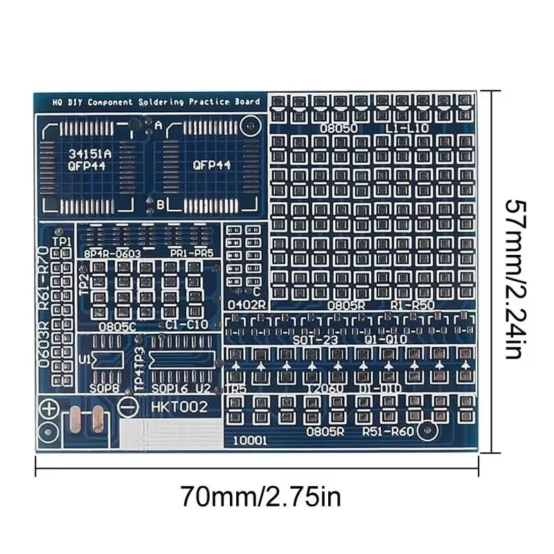 02 composants de Patch Kit de carte de pratique de soudage électronique SMD/SMT bricolage pratique des compétences de soudage carte PCB Kits de projets électroniques