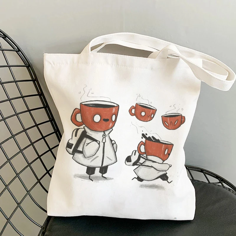 Bolso de compras mágico con pinturas de gatos, bolsa de yute plegable, reutilizable, ecológico