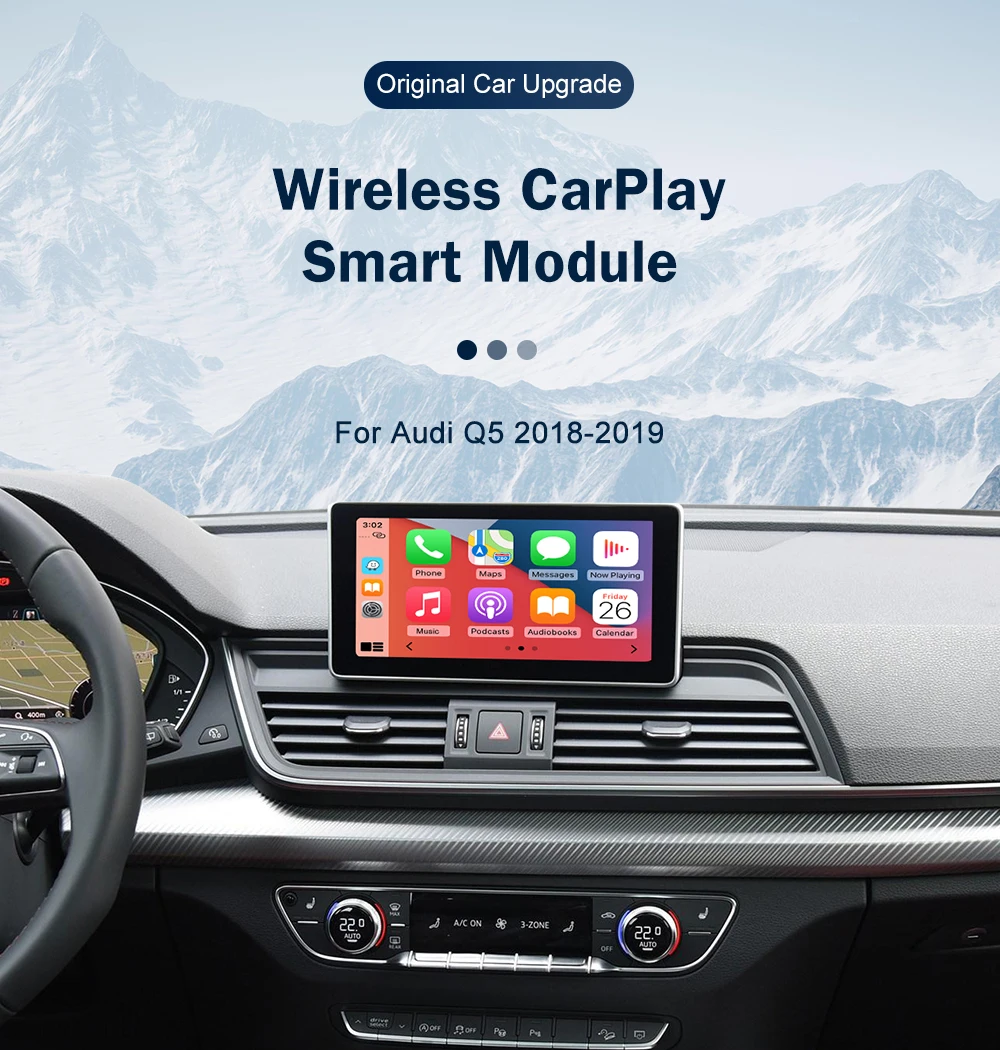 Road Top Wireless Carplay für Audi A3 B9 A4 A5 Q5 2013-2017, mit Android Auto Interface Airplay Spiegel Link Auto Play Funktionen – Detail 2