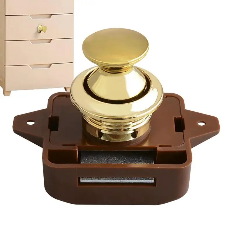 RV Drawer Push Latch Keyless Cabinet Lock Simple Door Catch Lock For Drawer Latch Cupboard Furniture Hardware