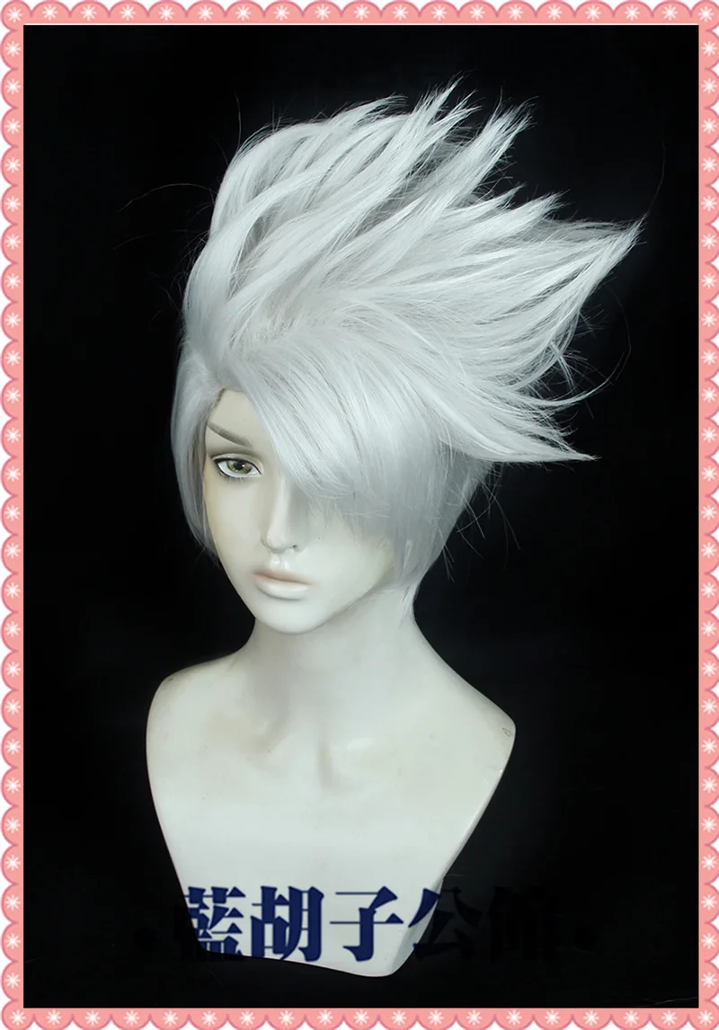 Anime Hatake Kakashi Cosplay Wig Short Silver Grey Heat Resistant Hair Cosplay Costume Wig view 3
