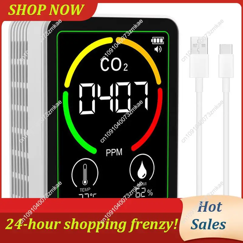 

Ежедневная распродажа MT03 3 в 1, детектор CO2, монитор качества воздуха, тестер температуры и влажности CO2, детектор углекислого газа, белый