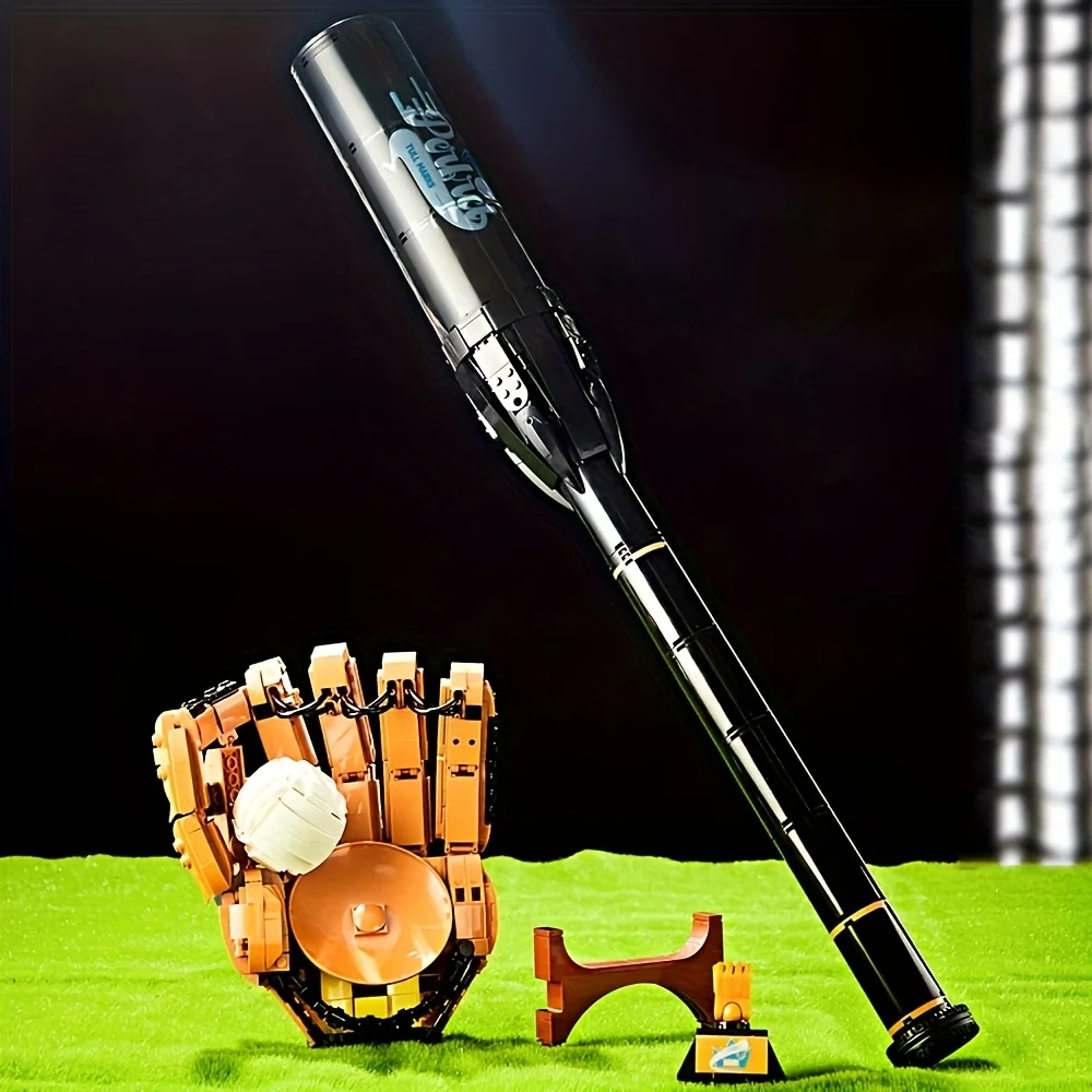 ตัวต่อ MOC อุปกรณ์เบสบอล ชุดประกอบเทคนิค ตัวต่อแบบประกอบเอง ของเล่นกีฬา ของขวัญสำหรับผู้ใหญ่ ของขวัญวันเกิด 968 ชิ้น