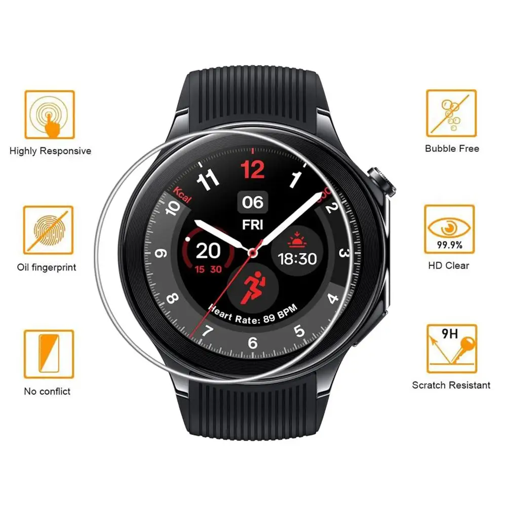 Dla zegarka OnePlus 2 Smart Watch wodoodporny pokrowiec chroniący przed zarysowaniem miękka, naprawialna przezroczysta folia hydrożelowa HD V1N8