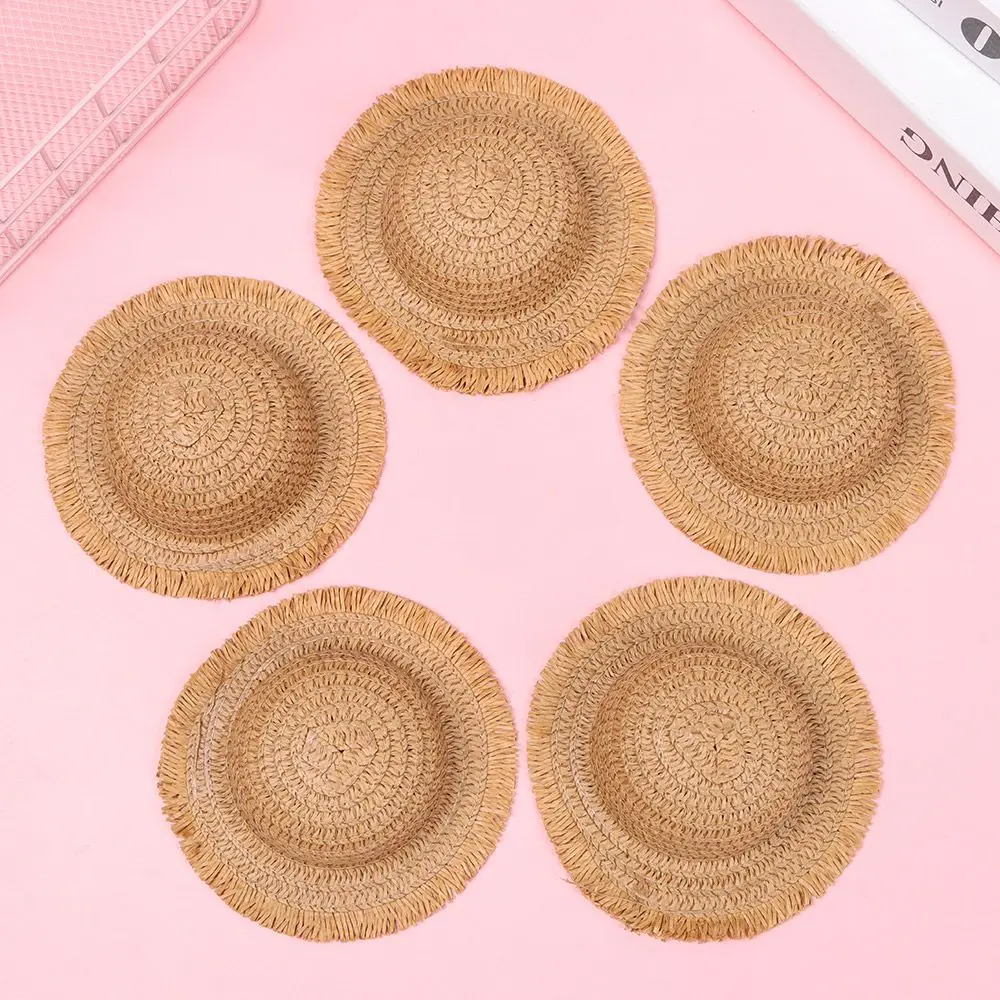 5 Sizes for 1/81/61/41/3 Doll Mini Doll House Ornament Doll Hat Accessories Hand Weaved Hats Straw Hat