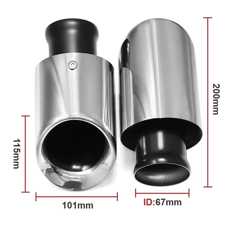 Hot Sale Car Exhaust Tips for 2011-2014 Cayenne 4S Sport 958-1 304 Stainless Steel Performance Single Tips Silver