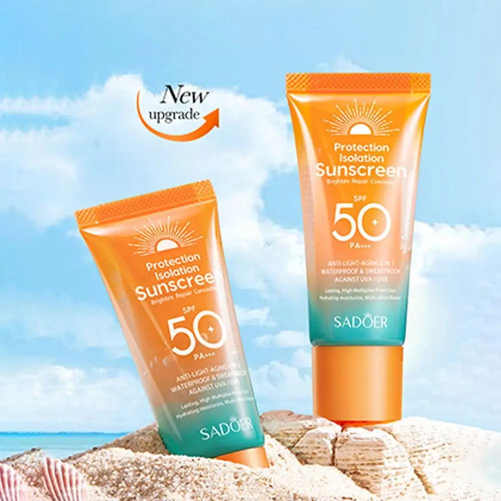 

50ml Face & Body Sunscreen Non-Greasy Facial Sunblock UVB Protection Sunblocking Cream Anti Aging for Summer Beach