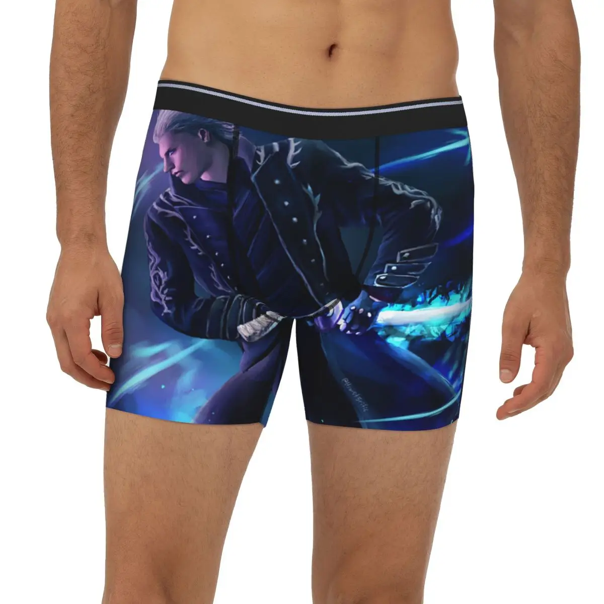 

Vergil From The Devil May Cry Series Long Boxer Underpants Short Men Panties Comfortable Underwear for Homme Man Boyfriend Gifts