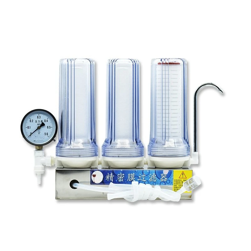 Electric Precision Membrane Wine Filter Machine 10 Inch Dual Three Stage Filter For Self-brewed Liquor Purification