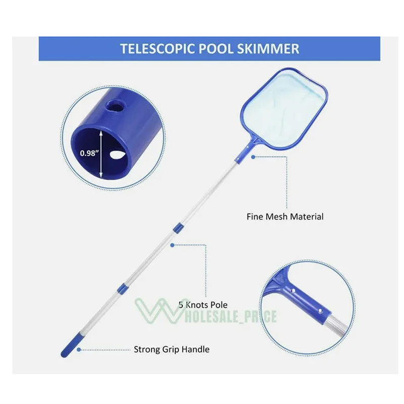 Professional Leaf Rake Deep Bag Swimming Pool Cleaning Nets Spa Rubbish Skimmer Pool Net Pool Cleaning Net Piscina Accessories