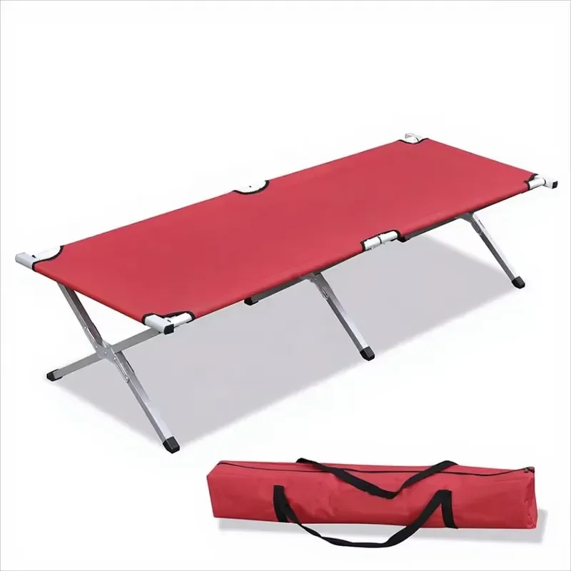 for Customizable Outdoor Single Person Foldable Camping Bed Portable Emergency Disaster Relief Folding Metal Bed for Hospital