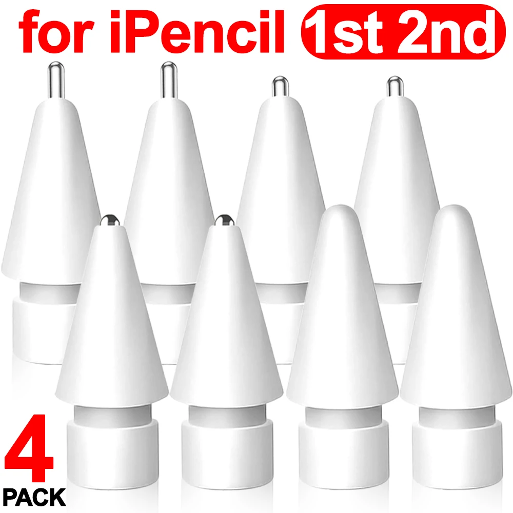 Spare Pencil Tips Fits for Apple Pencil 1st 2nd Generation No Wear Out Fine Point Precise Control Stylus Pen Nib for IPencil 1 2