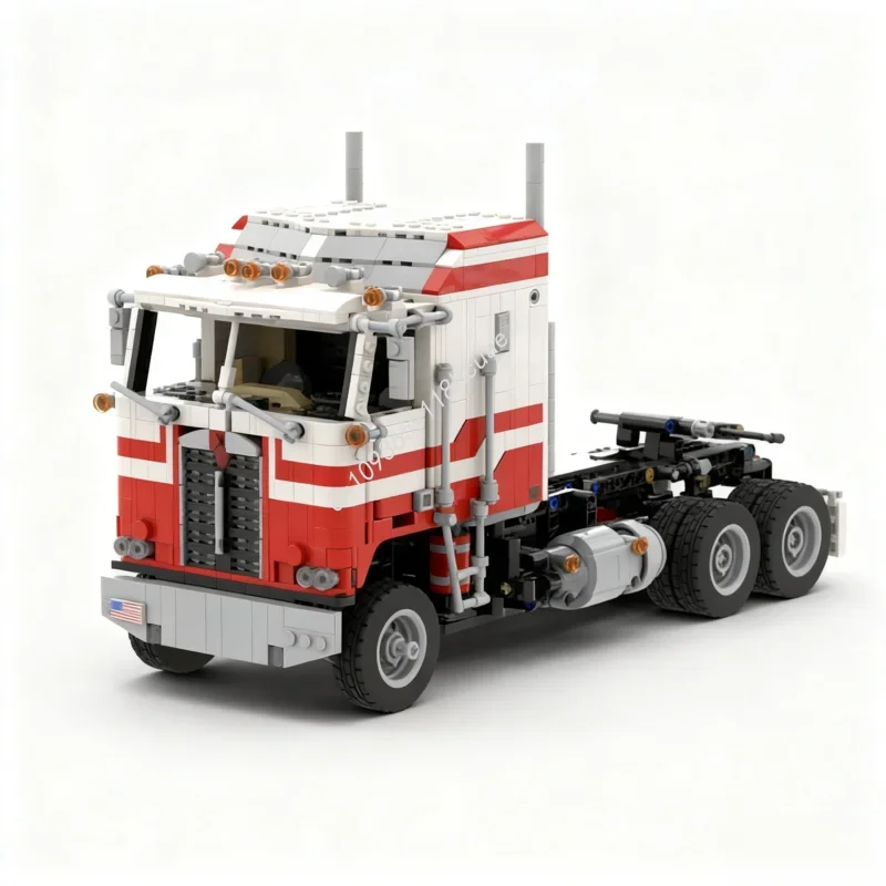 

1658 деталей MOC Kenworth K100 Aerodyne, техническая модель, конструктор, креативные модульные игрушки для сборки, подарки на день рождения и Рождество