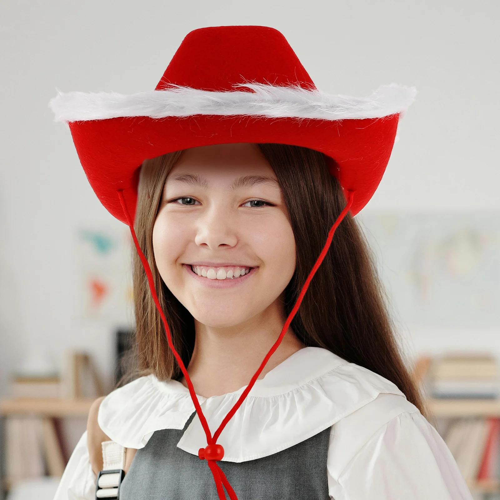 Chapéus de Natal engraçados Cowboy Ocidental Santa Borda Branca Acessórios Fontes para festas